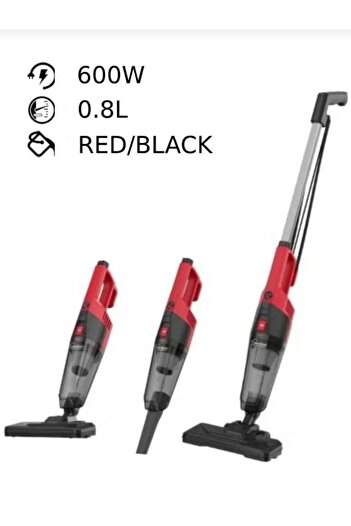 Body Culture 2-In-1 Handheld Vacuum Cleaner With Large Capacity Dust Box 600 W Red & Black