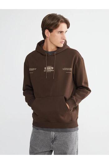 LC Waikiki Long Sleeve Printed Thick Men's Hoodie (W5)