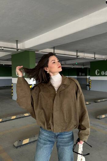 BOUQUET OF TULİP Suede Bomber Jacket