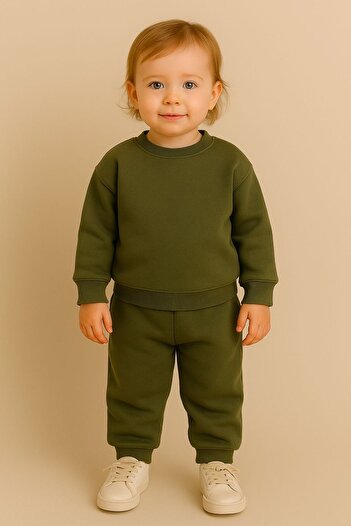 UESKİDS 3-Ply Sharded and Cotton Tracksuit Set