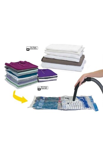 DAsiNU Vacuum Storage Bag for Clothes, Beds, Duvets or Pillows 80x60cm