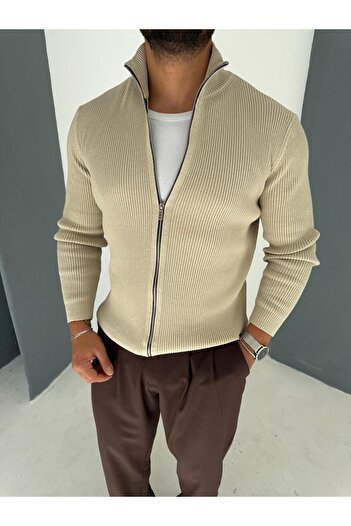 Combineman35 Zippered Thin Knitwear Jacket