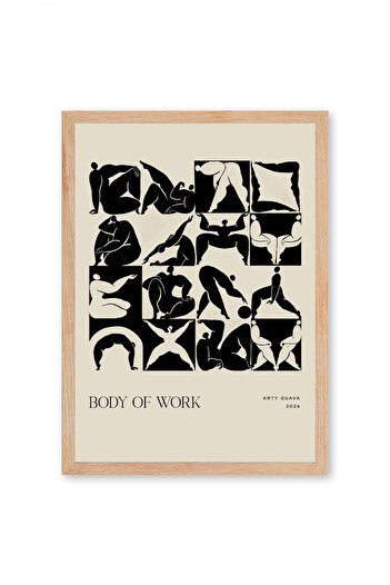 Push Studio Body of Work Poster - Doğal Ahşap Çerçeveli Tablo