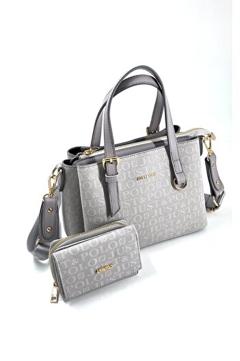Just Polo Set of 2 Women's 4-Compartment Shoulder and Handbag Wallet Combination