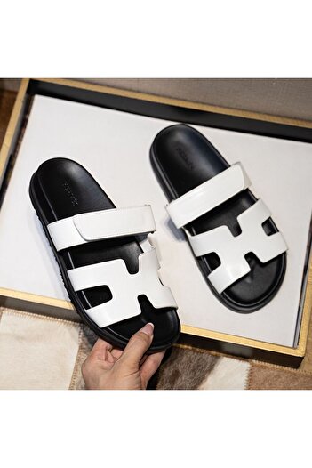 essentialneedsforall Women’s Premium Leather Slide Sandals – Comfort & Style (Multiple Colors)