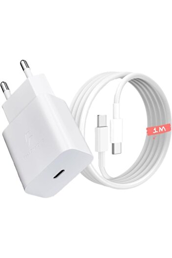 OEM Super Fast Charge Charger, 45W, 1m Cable, compatible with Samsung and Huawei, White