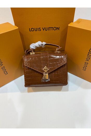 Noname Luxury Louis Vuitton-like women's bag with crocodile skin print