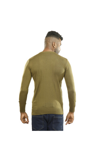 COUP Men Casual Sweater With Long Sleeves - Olive