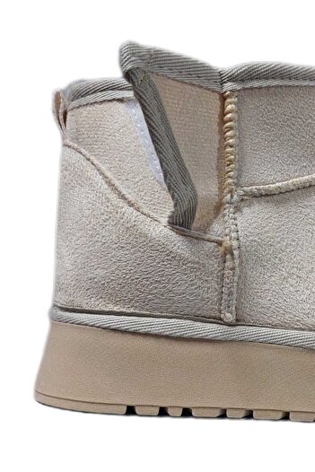 NiLi Winter Boots for Girls with Side Zipper Closure, Thick Sole, Fur Inside, Mini Suede Boots