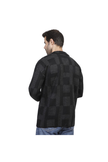 COUP Men Casual Sweater With Long Sleeves - Charcoal