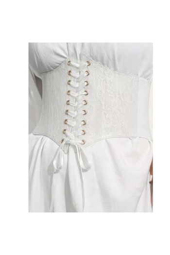 VEYA Floral Embellished Waist Belt with Front Tie Women's Elastic Waist Belt for Body Shaping Elegant Design