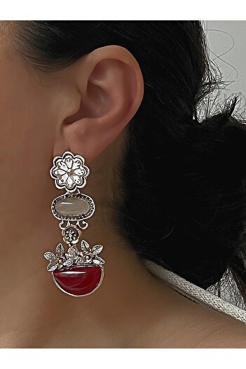 Twinssis Accessories Vintage Resin Fragmented Flower Earrings Zr