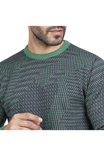 COUP Men Casual Sweater With Long Sleeves - Green