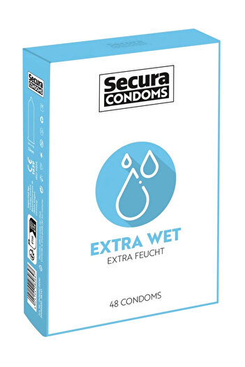 Other Secura Extra Wet - Silicone-Based Wet Coating Condoms 48pcs Box