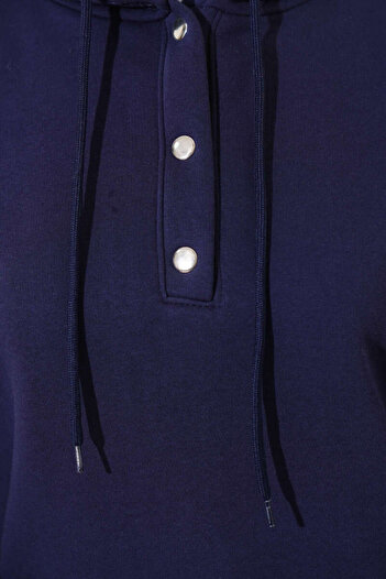 VOLT CLOTHİNG Three Thread Half Snap Sweatshirt