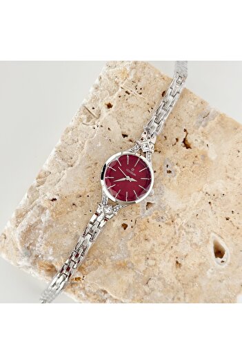 Vesce Atelier Regeta Silver Claret Red Watch