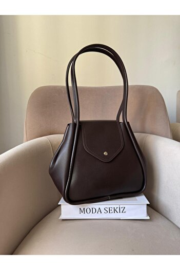 Moda Sekiz Women's Daily Shoulder Bag with Magnet Closure Detail