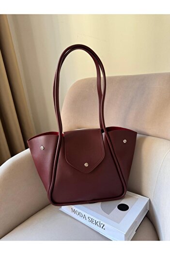 Moda Sekiz Women's Daily Shoulder Bag with Magnet Closure Detail