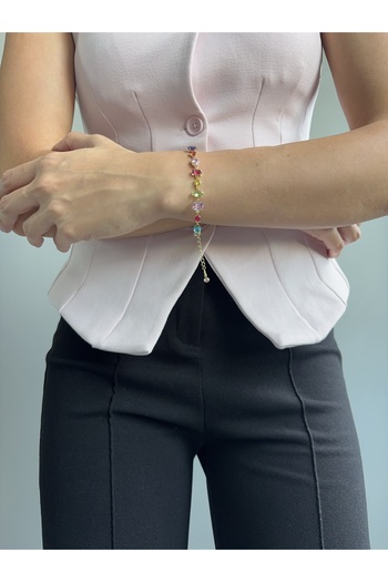 Ressia Rainbow Color Zircon Stone Design Bracelet