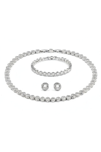 oemco Tennis Chain Bracelet and Divine Earrings Set