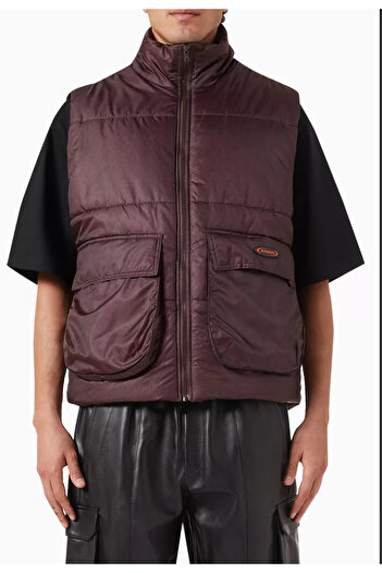 LES BENJAMINS Men's Ethnic Patterned Puffer Vest