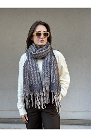 novon Florence Studio Exclusive Cashmere Touch Cashmere Textured Special Design Women's Scarf / Shawl (200 X 70 cm)