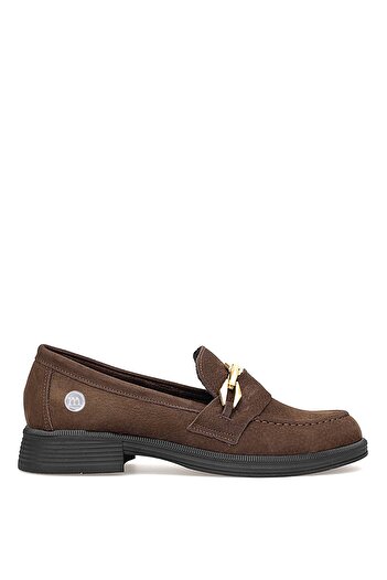 Mammamia D25Ka-725 Women's Genuine Nubuck Leather Casual Shoes Brown