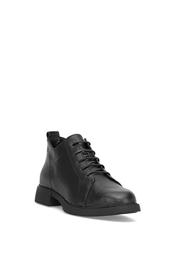 Mammamia D25Ka-7135 Women's Genuine Leather Casual Shoes Black