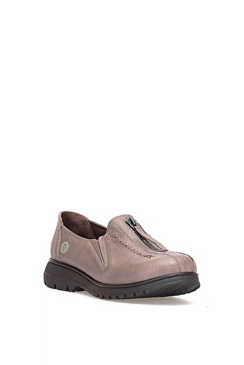 Mammamia D25Ka-845 Women's Genuine Leather Casual Shoes Mink