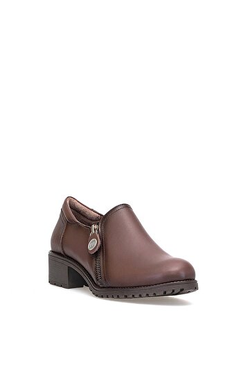 Mammamia D25Ka-775 Women's Genuine Leather Casual Shoes Brown