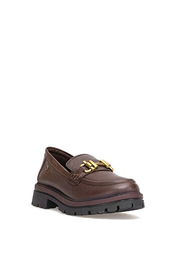 Mammamia D25Ka-3195 Women's Genuine Leather Casual Shoes Brown