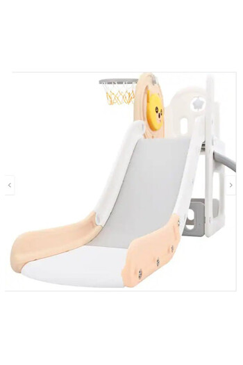 TSUMAB 3-in-1 Kids Slide and Playset with Basketball Hoop & Climbing Ladder – Indoor/Outdoor Playground