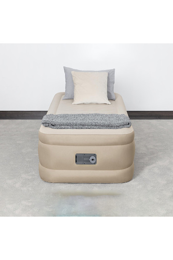 TSUMAB Bestway Single Air Bed with Built-In Pump – Durable Inflatable Mattress for Home & Travel