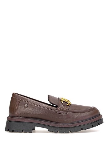 Mammamia D25Ka-3195 Women's Genuine Leather Casual Shoes Brown