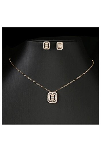 Generic Rectangle Zirconia Necklace