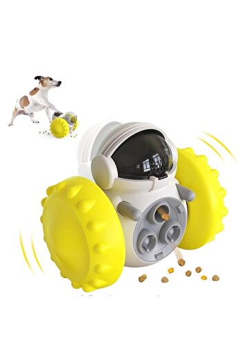 OEM Jucărie robot interactivă 3 în 1, jucărie, distribuitor de recompense pentru câini și pisici, galben