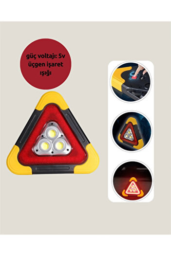 shopwave Aluminum Body Led Triangle Reflector Emergency Light