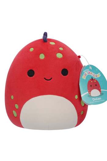 Squishmallows Little Plush 7.5 inch Dolan Red Dino with Yellow Spots Officially Licensed Kellytoy Pl