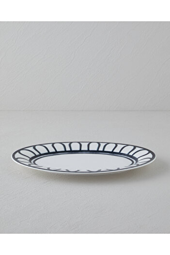 English Home Monarch Porcelain Boat Plate 30 cm Black - White