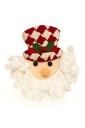 OEM 3D Christmas Decoration for tree, door, window, Santa Claus Model, Textile, 17 x 16, cm, Red/White
