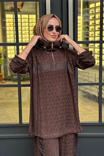 MissWhence Pantolonlu Takım 38034 Kahve