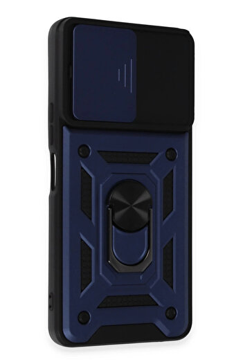 NewFace Hn-Shop Vivo Y36 Case Pars Silicone with Lens Ring - Navy Blue