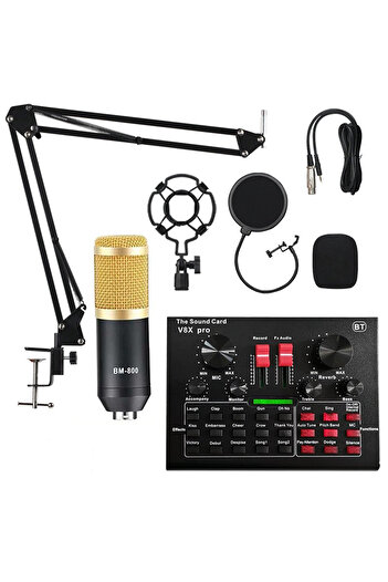 Other Studio microphone with mixer, sound card, Bluetooth karaoke Sodial V8x Pro KIT