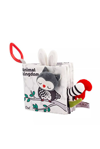 Picodino Soft Educational Sensory Book Made of Textile - Animal Model, 3+ Months