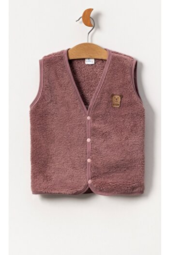 minipanda Welsoft Plush Baby Vest with Teddy Bear Figure