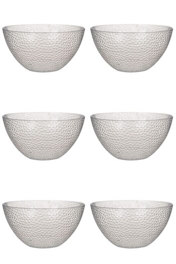 Vervo.ro pentru minți curioase Set of 6 Salad Bowls, 4 l, Plastic, Transparent