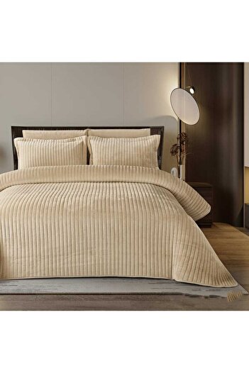 Feather Feather 006 Ares Single Bedspread 170x230 cm with Stitched Filling, 4 Pieces