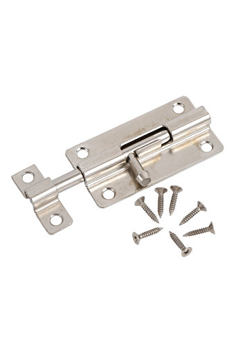 Lawazim Sliding Door Latch - 5 Inch Barrel Bolt Lock with Screws for Doors, Cabinets, and Gates