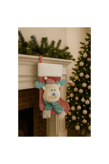 OEM Christmas Decorative Sock, Ideal for Gifts, With Hanger, For Decorating The House, Fireplace, Reinde