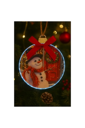 OEM Christmas light decoration, for the tree, Snowman Design, with hangers, self-adhesive tape and
